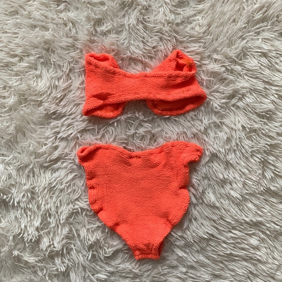 NWT Hunza G duo bikini set in orange one size - Picture 8 of 10